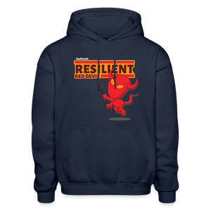 Resilient Red Devil Character Comfort Adult Hoodie - navy