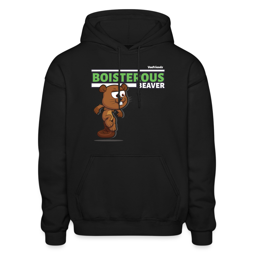 Boisterous Beaver Character Comfort Adult Hoodie - black