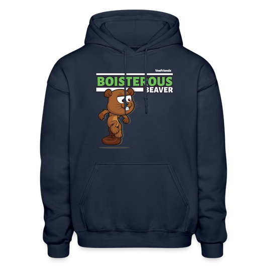 Boisterous Beaver Character Comfort Adult Hoodie - navy