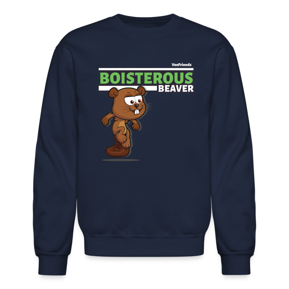 
            
                Load image into Gallery viewer, Boisterous Beaver Character Comfort Adult Crewneck Sweatshirt - navy
            
        