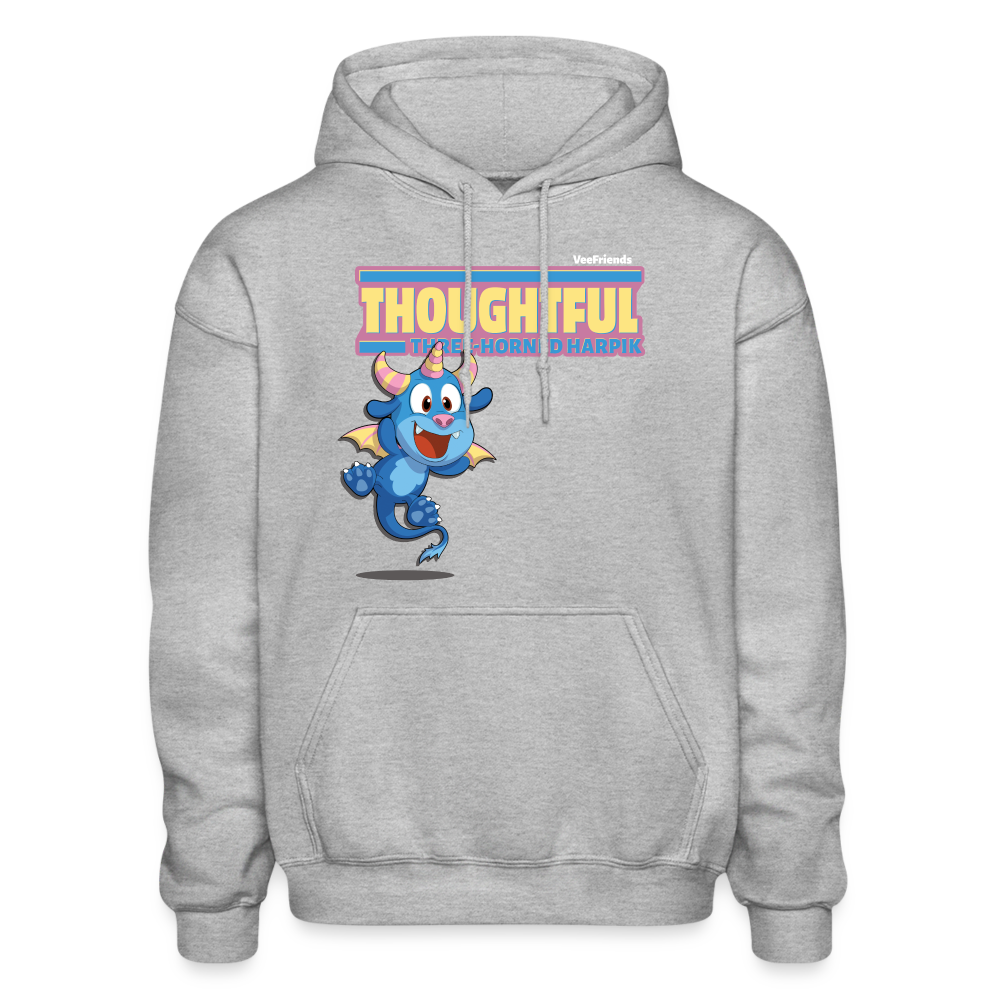 Thoughtful Three Horned Harpik Character Comfort Adult Hoodie - heather gray