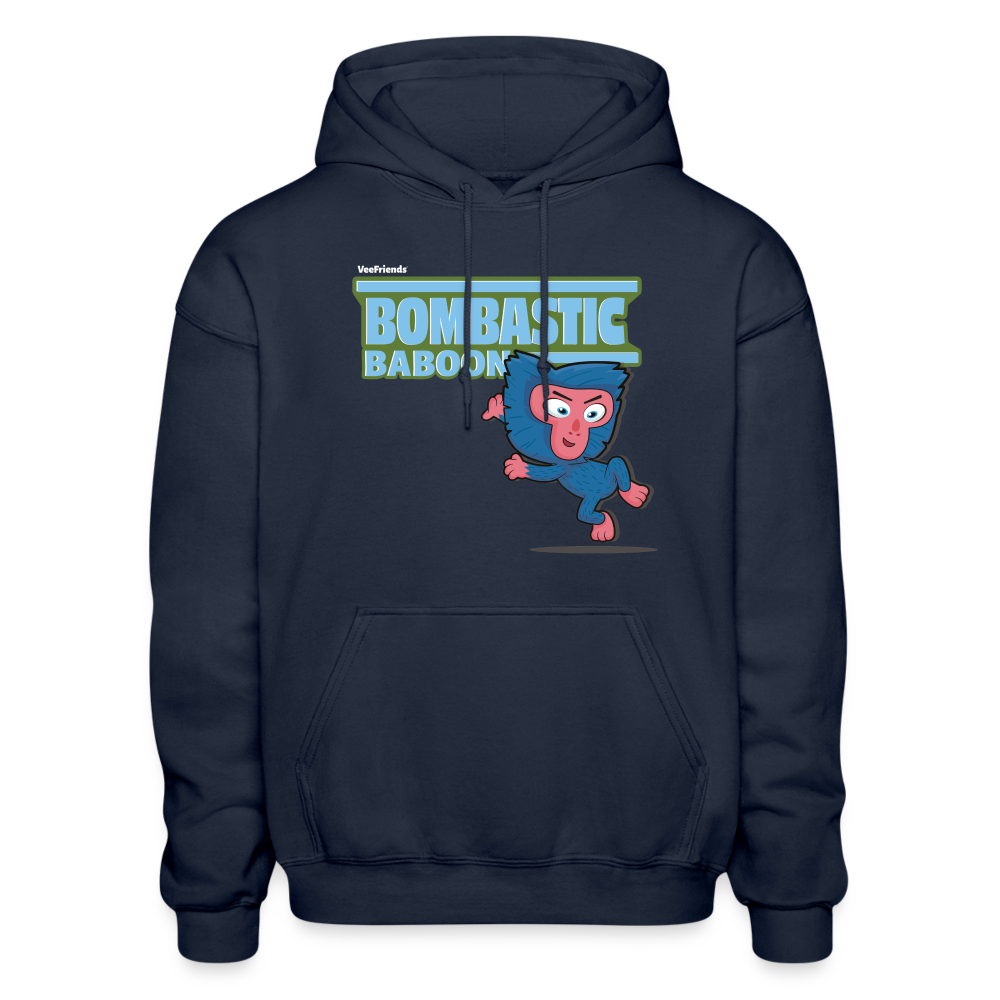 Bombastic Baboon Character Comfort Adult Hoodie - navy