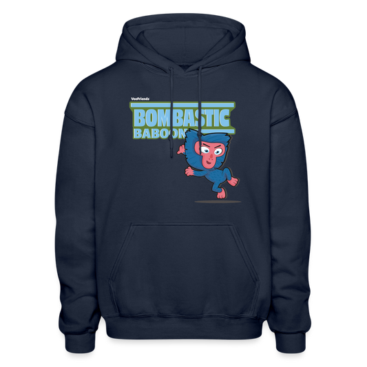 Bombastic Baboon Character Comfort Adult Hoodie - navy