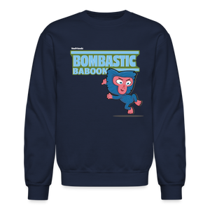 
            
                Load image into Gallery viewer, Bombastic Baboon Character Comfort Adult Crewneck Sweatshirt - navy
            
        