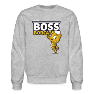 Boss Bobcat Character Comfort Adult Crewneck Sweatshirt - heather gray