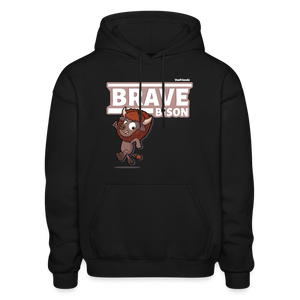 Brave Bison Character Comfort Adult Hoodie - black