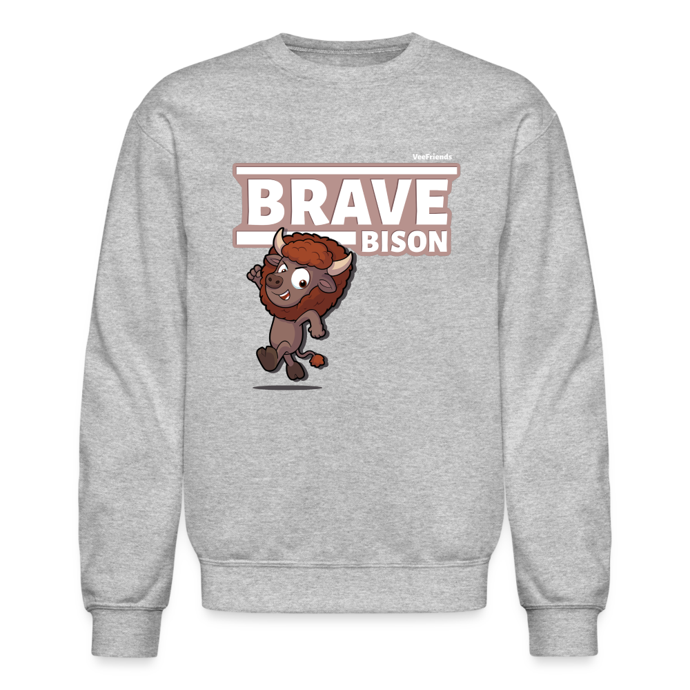 
            
                Load image into Gallery viewer, Brave Bison Character Comfort Adult Crewneck Sweatshirt - heather gray
            
        