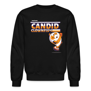 Candid Clownfish Character Comfort Adult Crewneck Sweatshirt - black