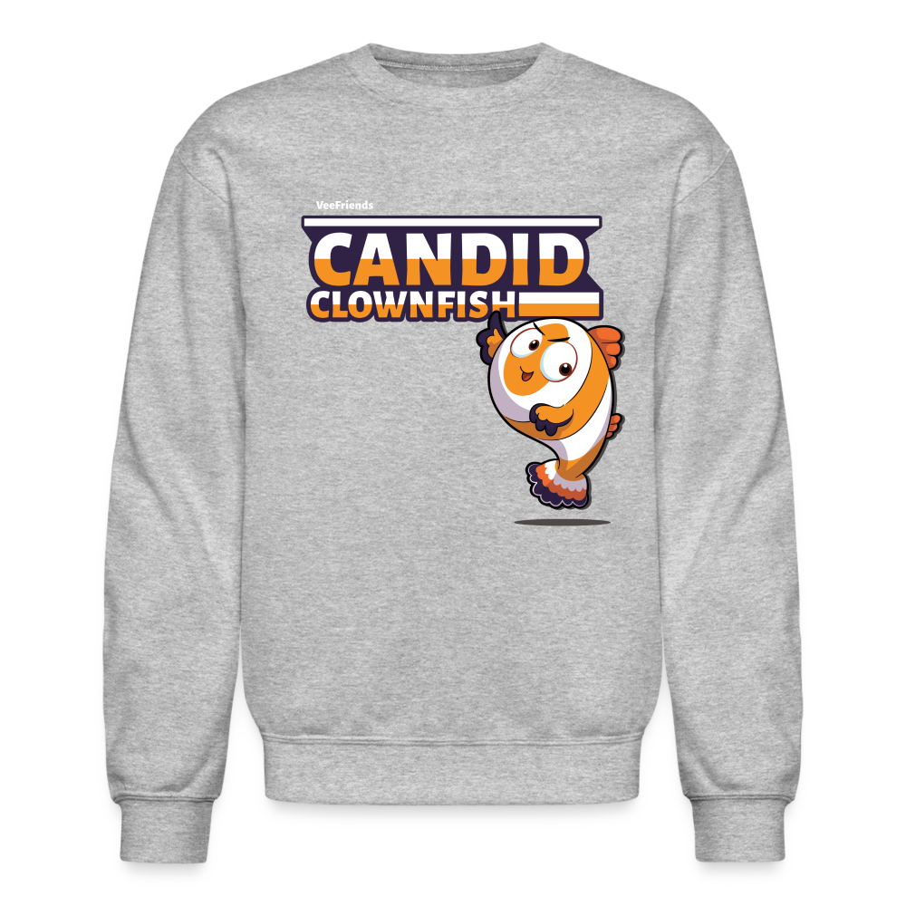 Candid Clownfish Character Comfort Adult Crewneck Sweatshirt - heather gray