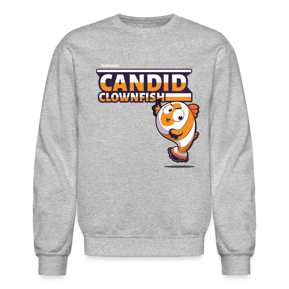 
            
                Load image into Gallery viewer, Candid Clownfish Character Comfort Adult Crewneck Sweatshirt - heather gray
            
        