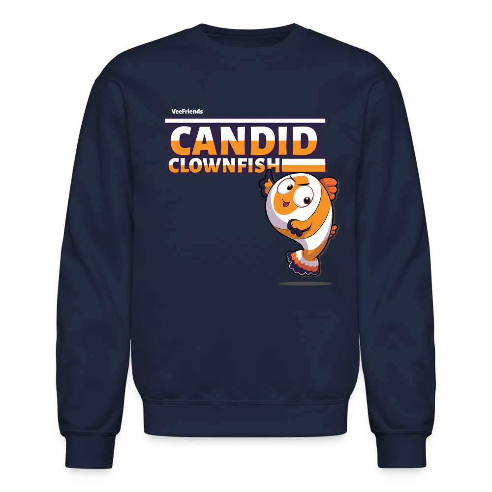 
            
                Load image into Gallery viewer, Candid Clownfish Character Comfort Adult Crewneck Sweatshirt - navy
            
        