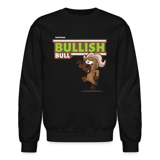 Bullish Bull Character Comfort Adult Crewneck Sweatshirt - black