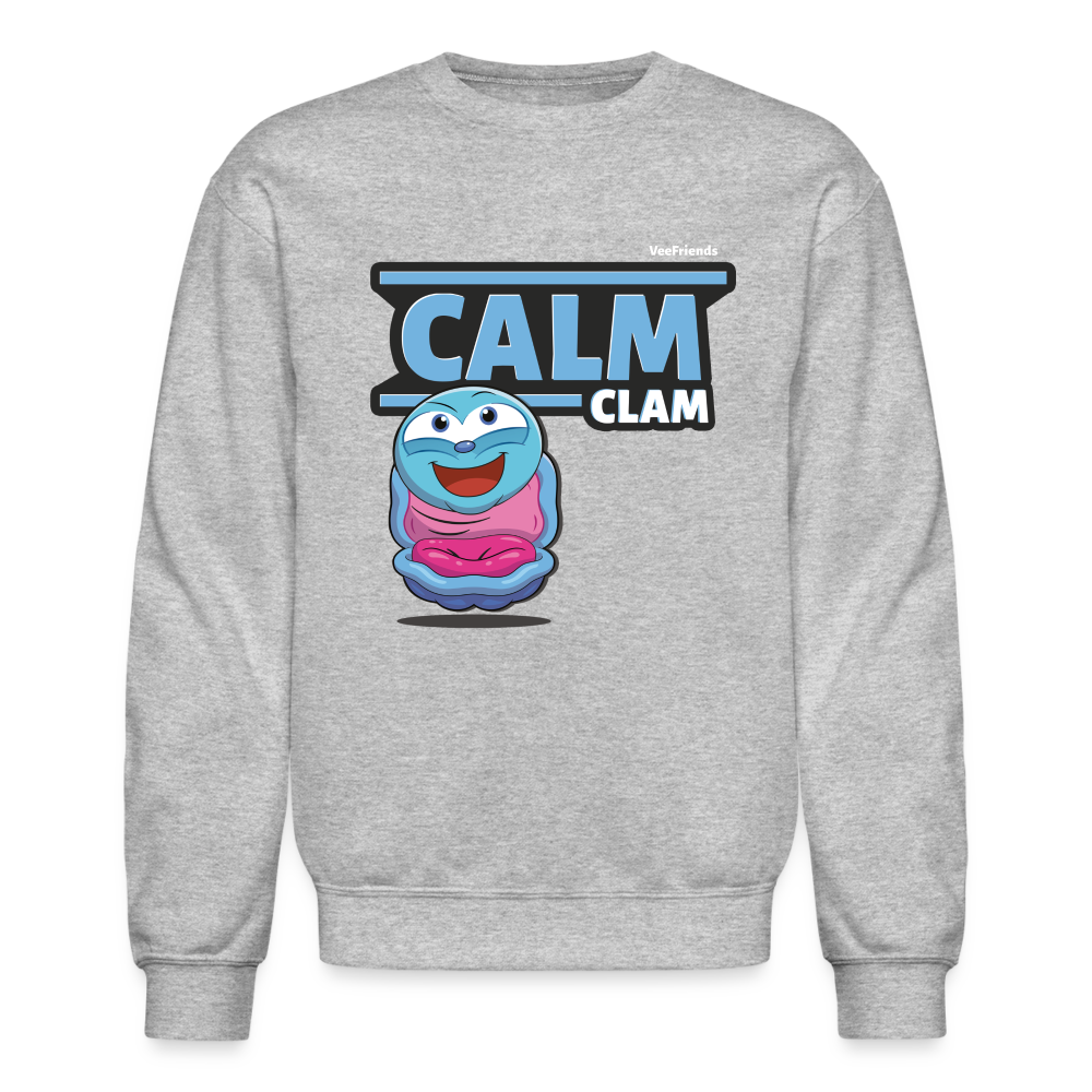 Calm Clam Character Comfort Adult Crewneck Sweatshirt - heather gray