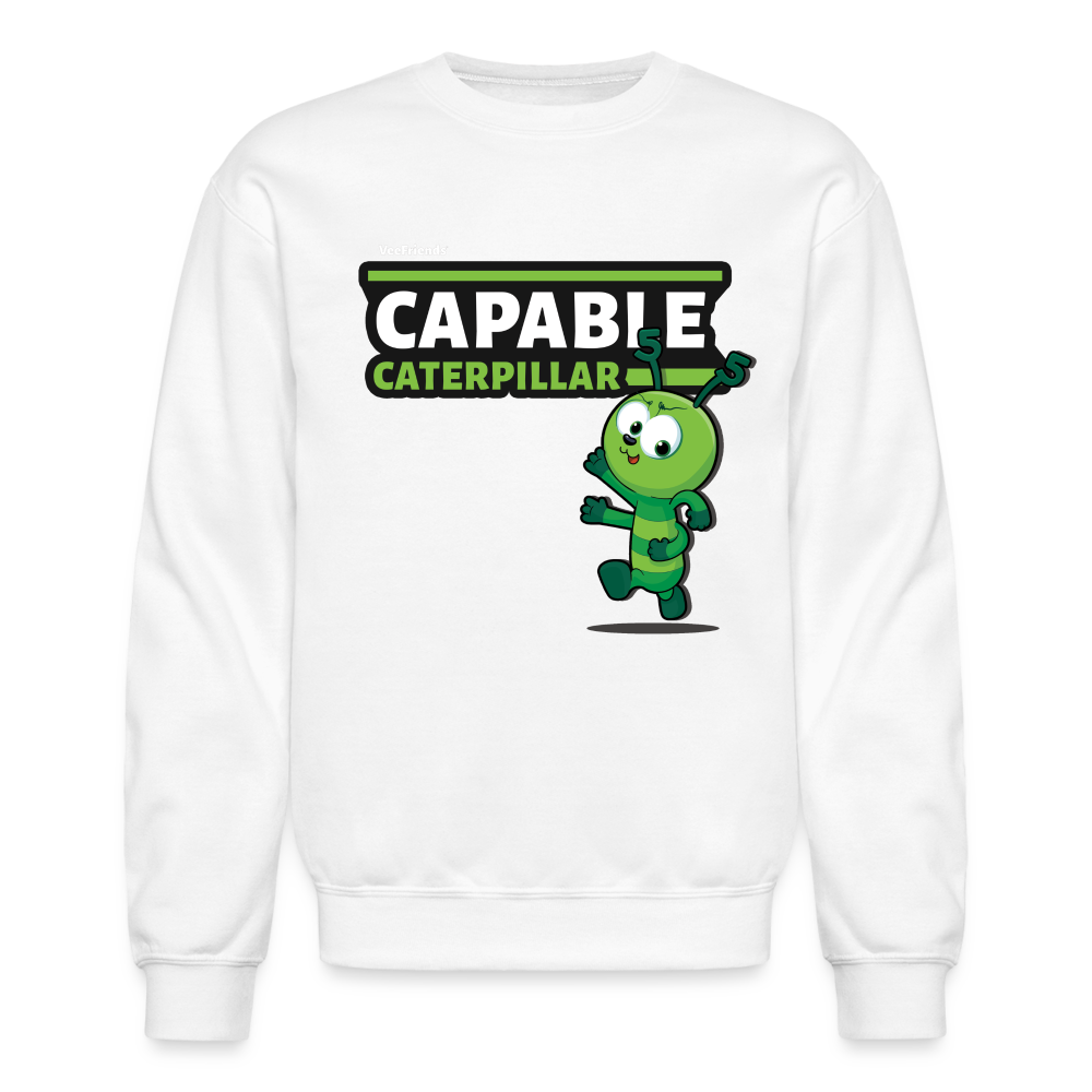 
            
                Load image into Gallery viewer, Capable Caterpillar Character Comfort Adult Crewneck Sweatshirt - white
            
        