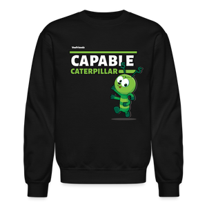 
            
                Load image into Gallery viewer, Capable Caterpillar Character Comfort Adult Crewneck Sweatshirt - black
            
        