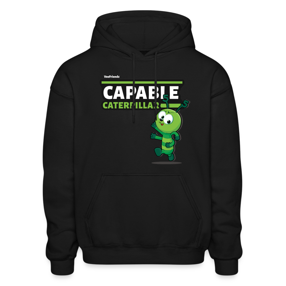 Capable Caterpillar Character Comfort Adult Hoodie - black