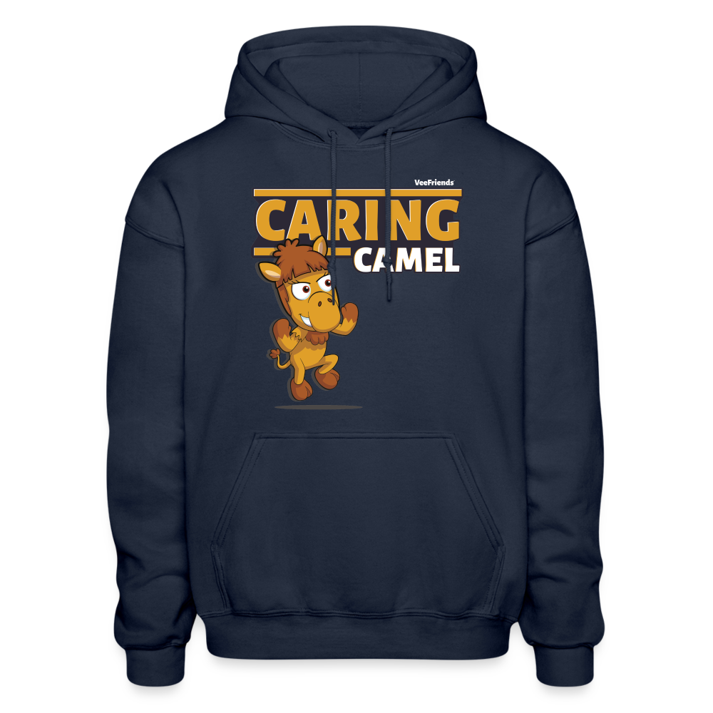 Caring Camel Character Comfort Adult Hoodie - navy