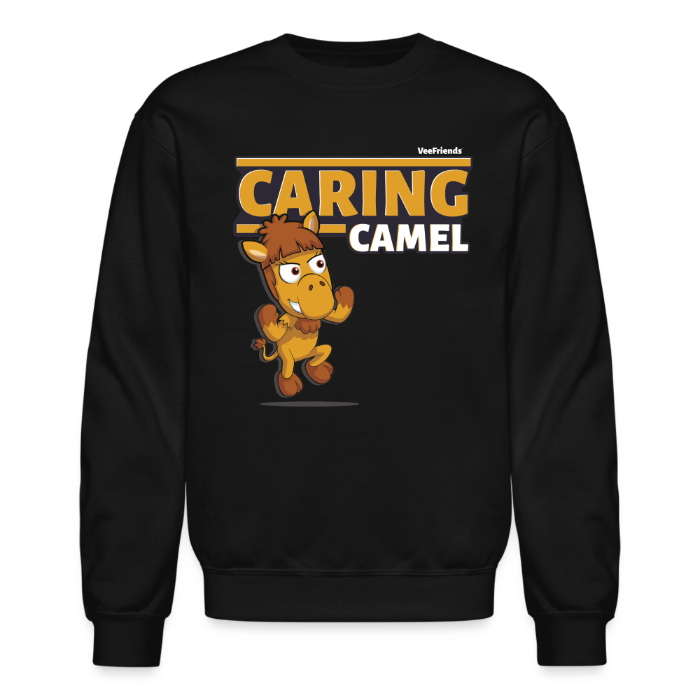 
            
                Load image into Gallery viewer, Caring Camel Character Comfort Adult Crewneck Sweatshirt - black
            
        