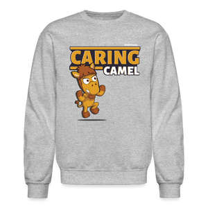 Caring Camel Character Comfort Adult Crewneck Sweatshirt - heather gray