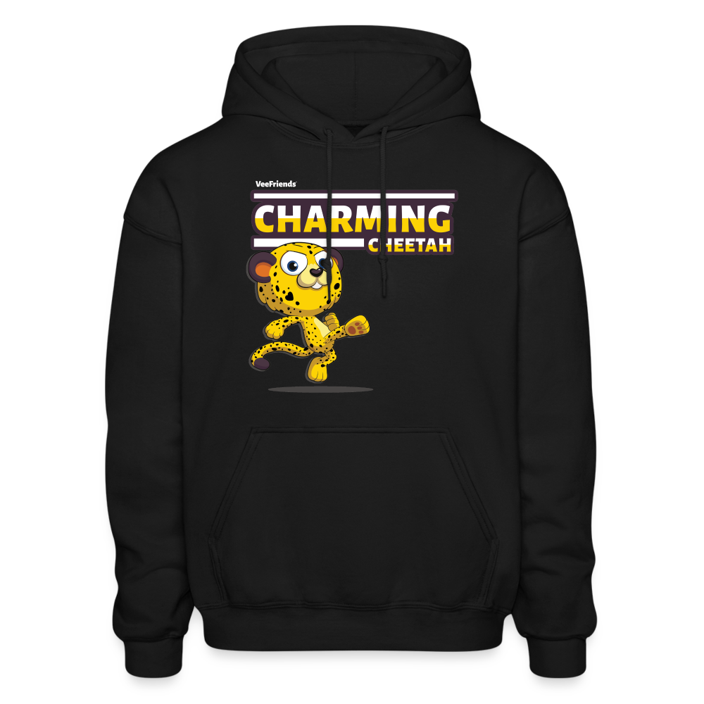 Charming Cheetah Character Comfort Adult Hoodie - black