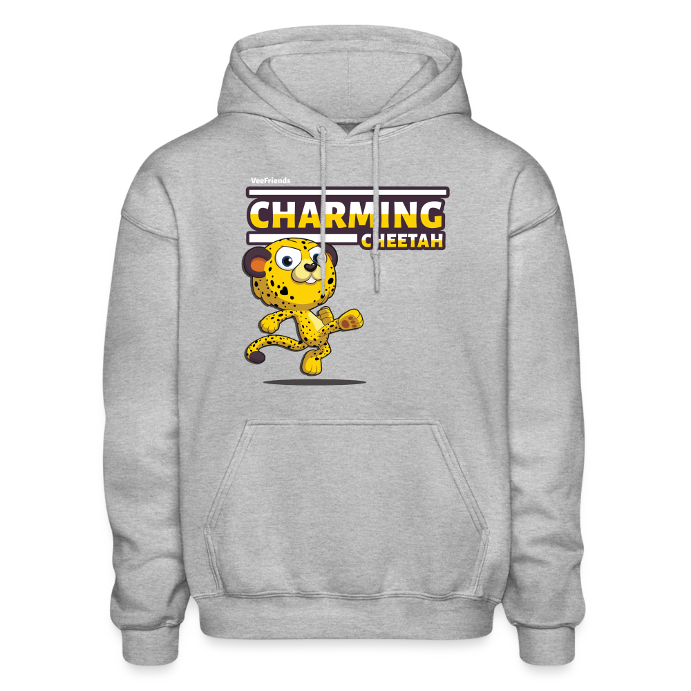 Charming Cheetah Character Comfort Adult Hoodie - heather gray