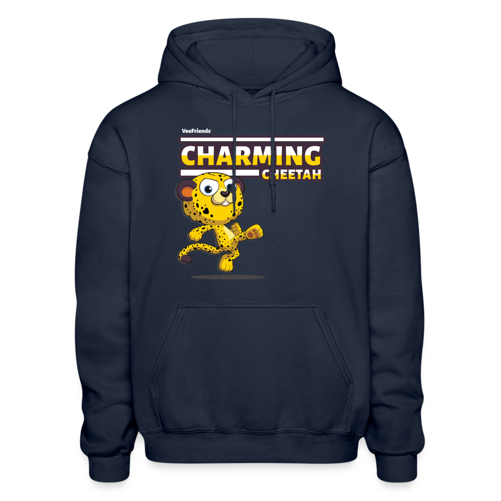 Charming Cheetah Character Comfort Adult Hoodie - navy