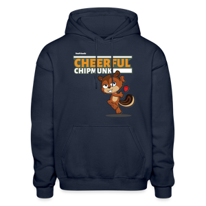 
            
                Load image into Gallery viewer, Cheerful Chipmunk Character Comfort Adult Hoodie - navy
            
        