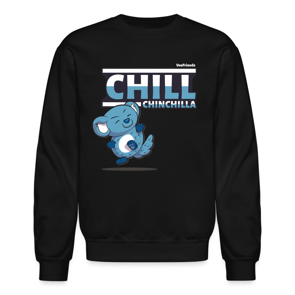 Chill Chinchilla Character Comfort Adult Crewneck Sweatshirt - black