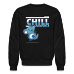 Chill Chinchilla Character Comfort Adult Crewneck Sweatshirt - black