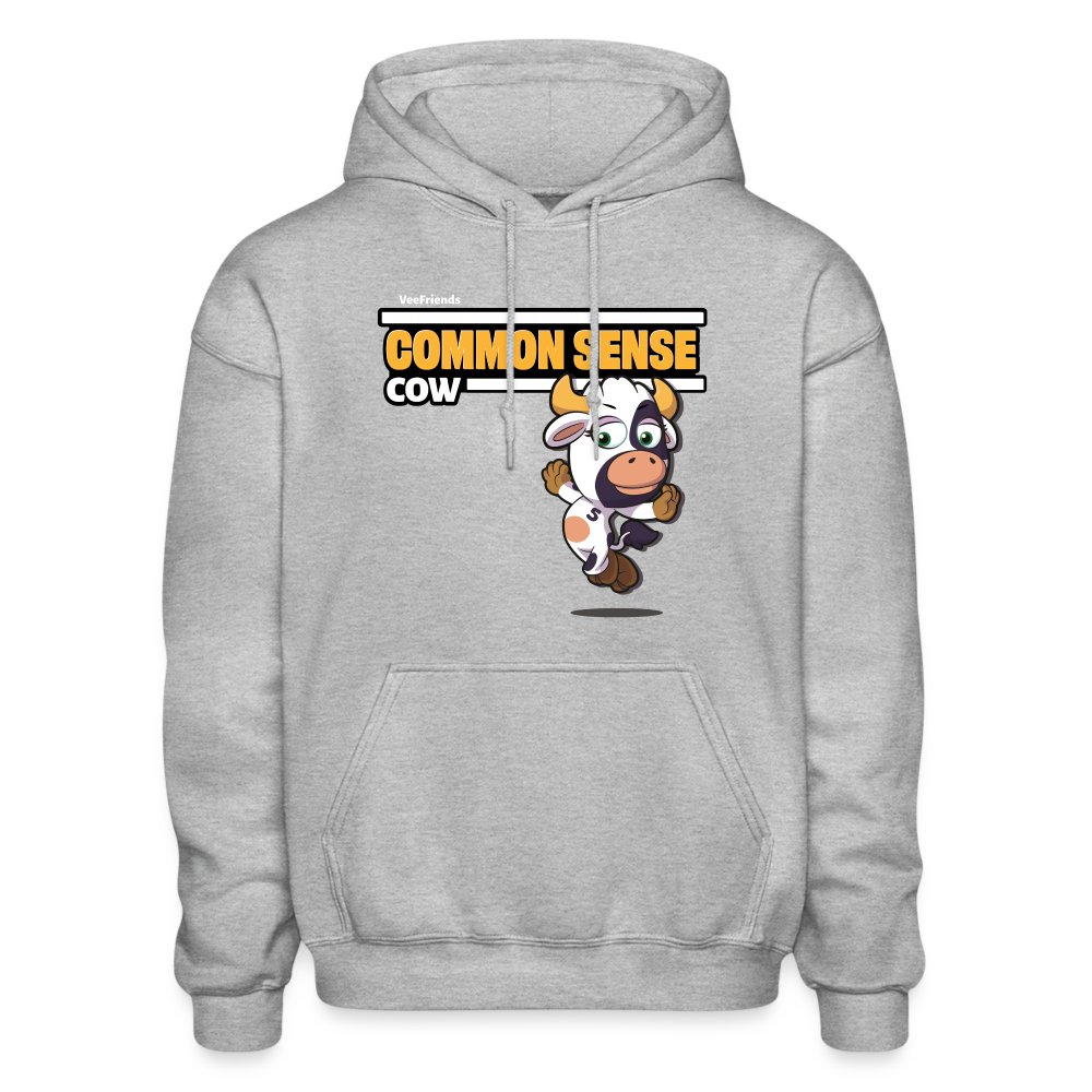 Common Sense Cow Character Comfort Adult Hoodie - heather gray