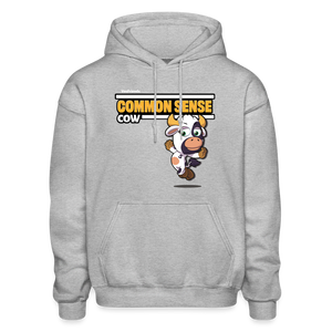 Common Sense Cow Character Comfort Adult Hoodie - heather gray
