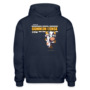 
            
                Load image into Gallery viewer, Common Sense Cow Character Comfort Adult Hoodie - navy
            
        