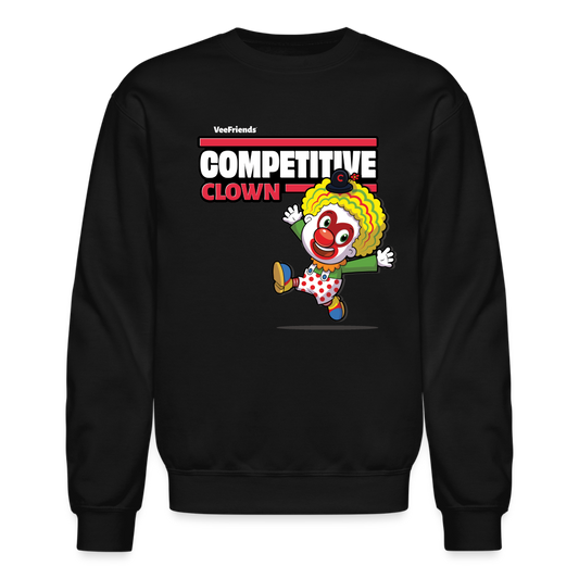 Competitive Clown Character Comfort Adult Crewneck Sweatshirt - black