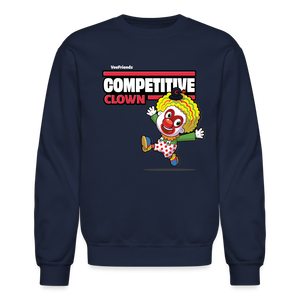 Competitive Clown Character Comfort Adult Crewneck Sweatshirt - navy