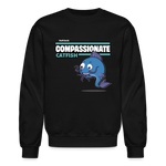 Compassionate Catfish Character Comfort Adult Crewneck Sweatshirt - black