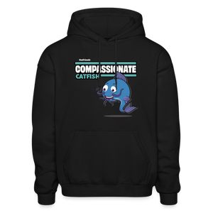 
            
                Load image into Gallery viewer, Compassionate Catfish Character Comfort Adult Hoodie - black
            
        