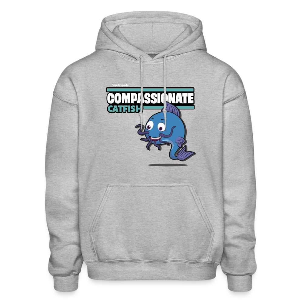 Compassionate Catfish Character Comfort Adult Hoodie - heather gray