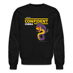 Confident Cobra Character Comfort Adult Crewneck Sweatshirt - black