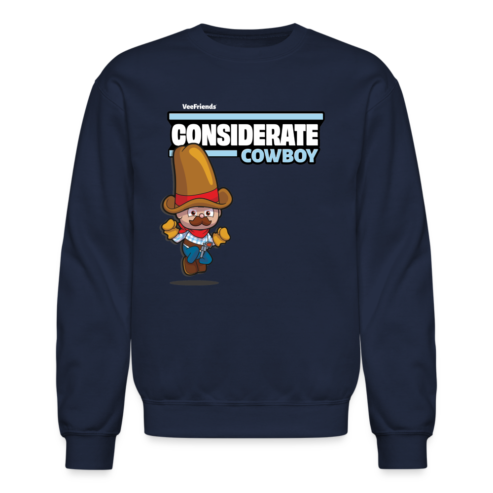 
            
                Load image into Gallery viewer, Considerate Cowboy Character Comfort Adult Crewneck Sweatshirt - navy
            
        