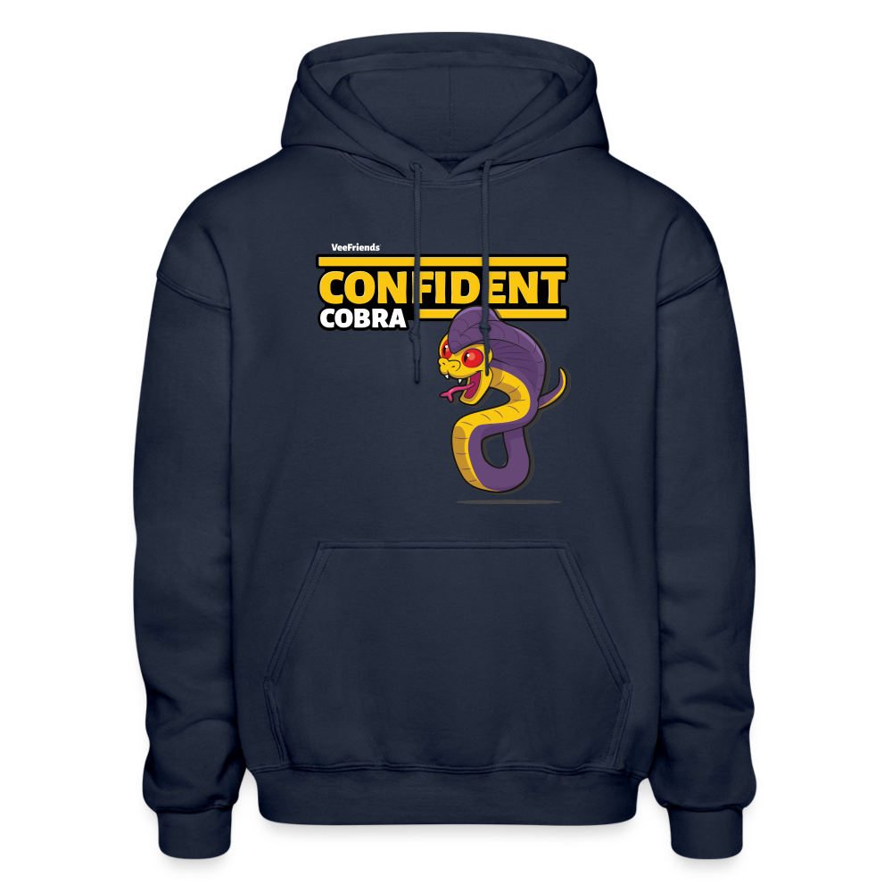 Confident Cobra Character Comfort Adult Hoodie - navy