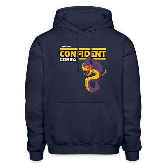 Confident Cobra Character Comfort Adult Hoodie - navy