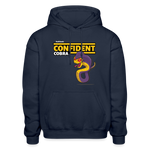 Confident Cobra Character Comfort Adult Hoodie - navy