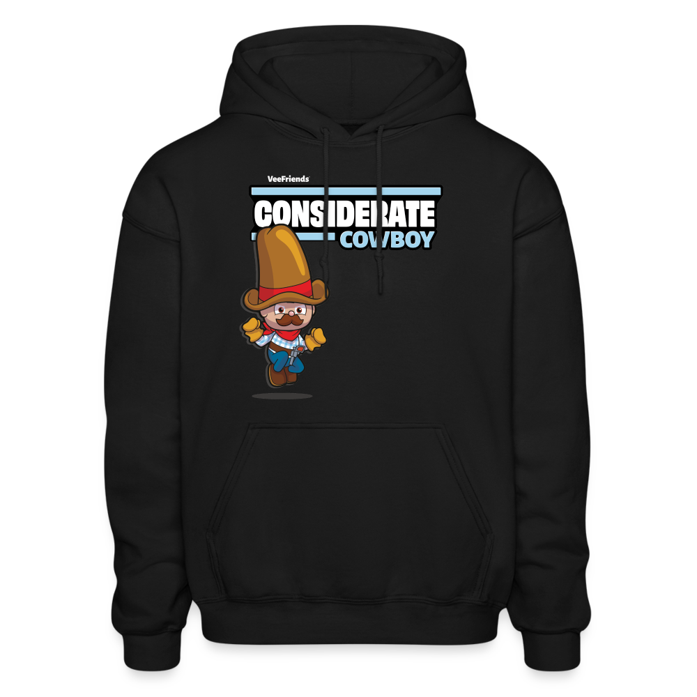 Considerate Cowboy Character Comfort Adult Hoodie - black