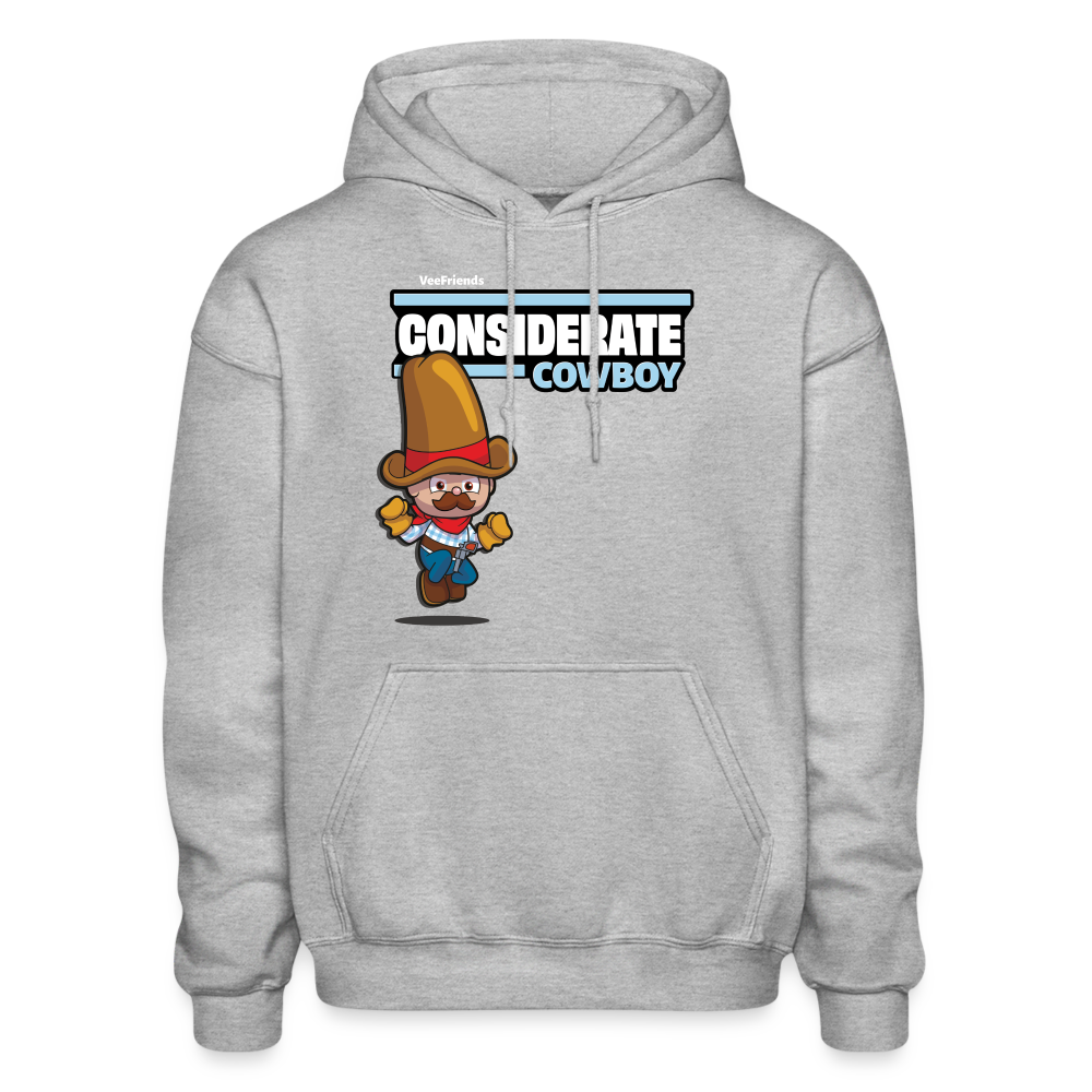Considerate Cowboy Character Comfort Adult Hoodie - heather gray