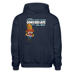 Considerate Cowboy Character Comfort Adult Hoodie - navy