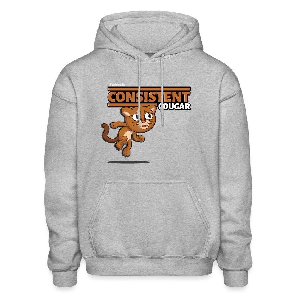 Consistent Cougar Character Comfort Adult Hoodie - heather gray