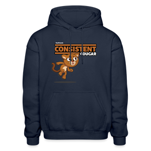 Consistent Cougar Character Comfort Adult Hoodie - navy