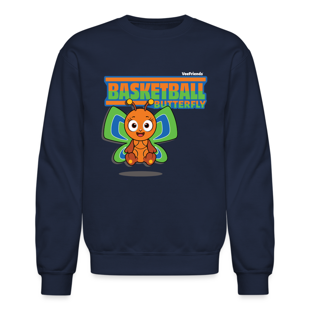 
            
                Load image into Gallery viewer, Basketball Butterfly Character Comfort Adult Crewneck Sweatshirt - navy
            
        