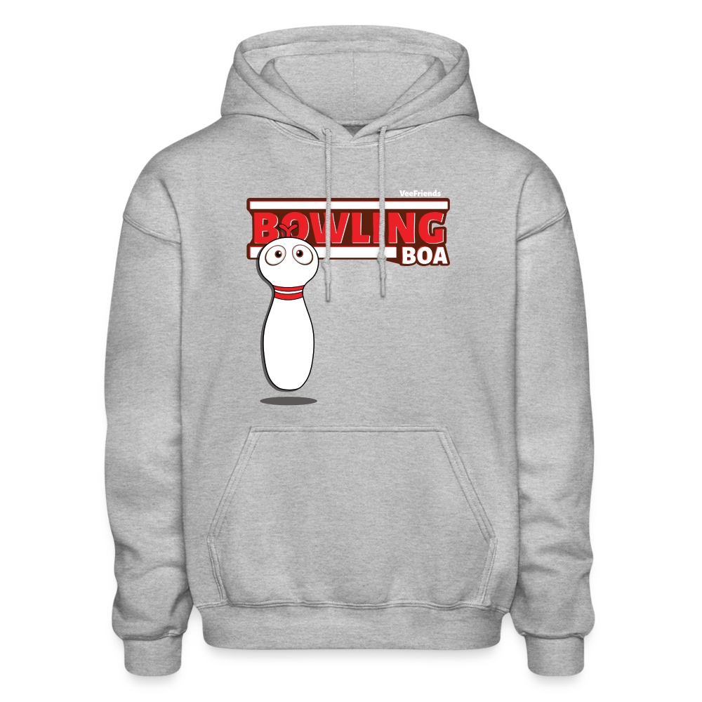 Bowling Boa Character Comfort Adult Hoodie - heather gray