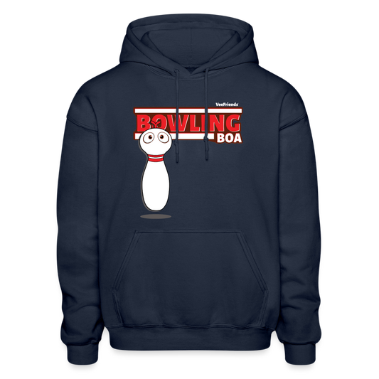 Bowling Boa Character Comfort Adult Hoodie - navy